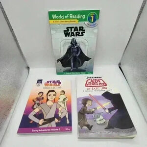 Set of 3 Star Wars Bookss FORCES OF DETINY/JEDI ACADEMY & 3 in 1 LISTEN ALONG